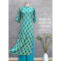 Áo Dài Phom Trẻ Gấm Lụa Phom Suông TTKLT642